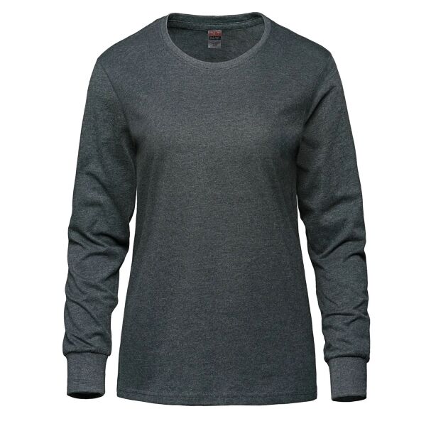 CustomField - Ladies RING SPUN Combed Cotton Long Sleeve Crewneck T-Shirt Thumbnail