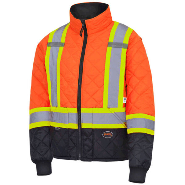 Hi-viz Orange Quilted Freezer/Safety Jacket - 5015 Thumbnail