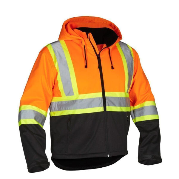 Hi Vis Softshell Orange Safety Jacket - 023-EN148 Thumbnail