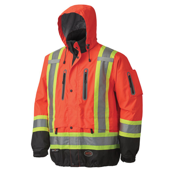 Hi-Viz Waterproof/Breathable Premium Safety Jacket- 5200 Thumbnail