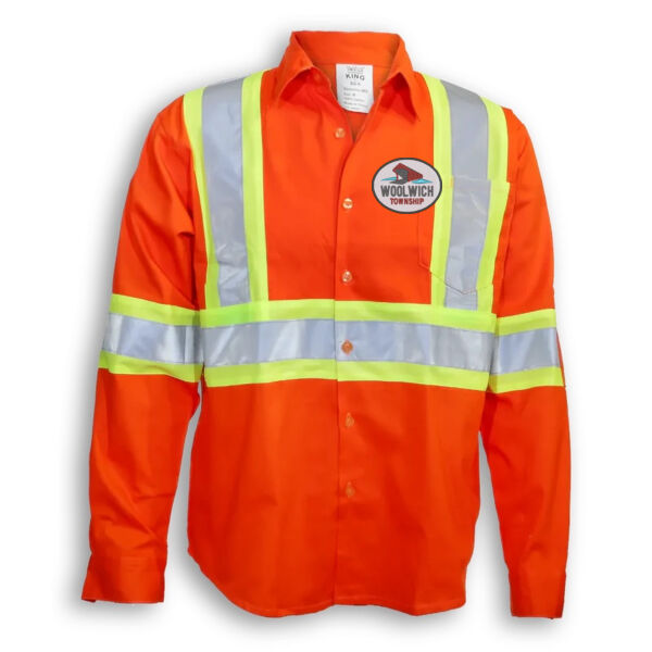 Embroidered Polyester/Cotton Button-Up Shirt - BK555 Thumbnail